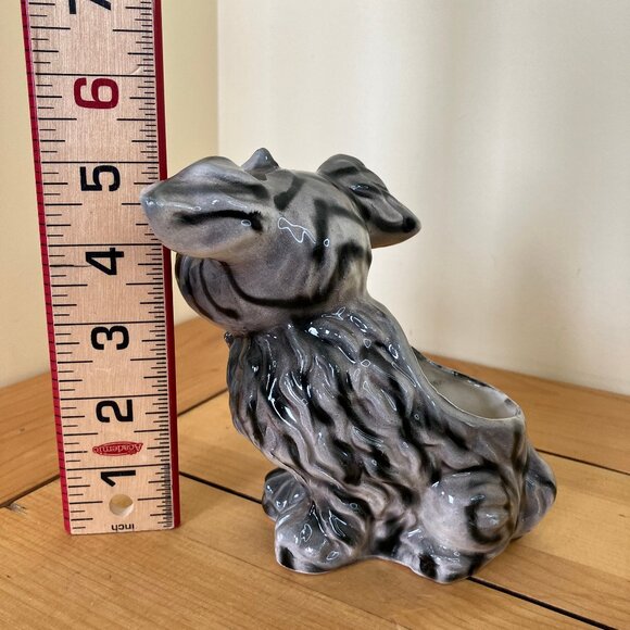 Puppy Dog Ceramic Vase Planter Vintage Made in Japan Big Eye Terrier S1042 Nanco - Picture 4 of 9
